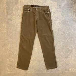 Fabrizio Gianni Pants Womens 30 Green Corduroy Straight Stretch Made In USA